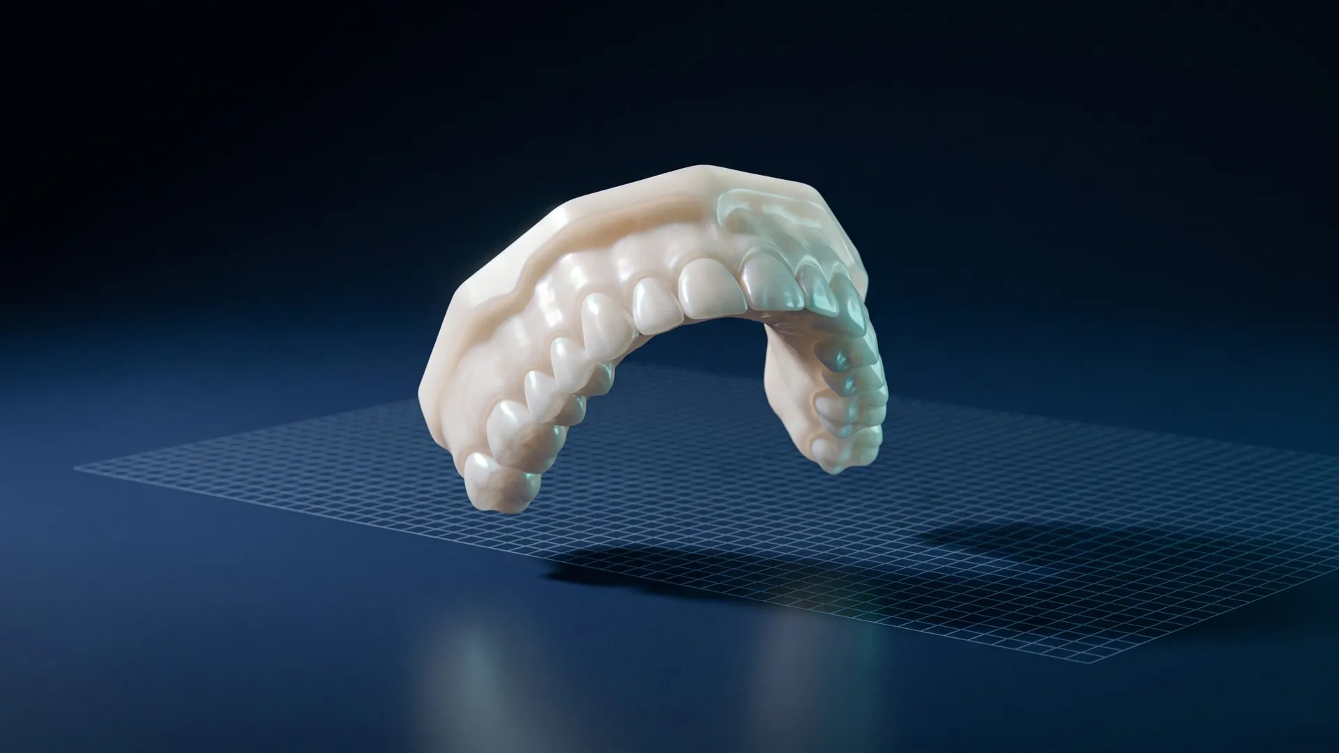 3D rendered dental arch model